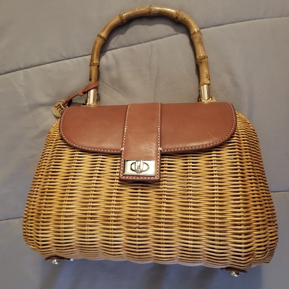 J. McLaughlin Handbags - J McLaughlin Wicker Picnic Satchel